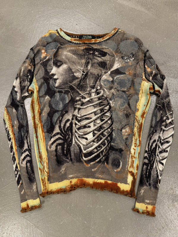 A/W 2003 Jean Paul Gaultier spider skeleton wool top