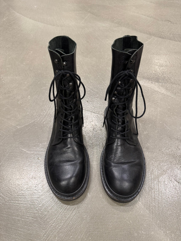 2000s Ann Demeulemeester combact leather boots
