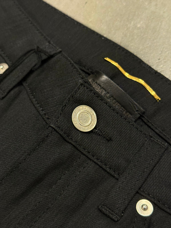 2015 Saint Laurent by Hedi Slimane distressed skinny jeans