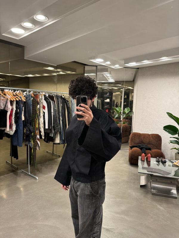 A/W2000 Raf Simons batwing 3/4 zip layered jacket