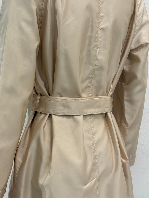 2004 Prada silk belted trench coat