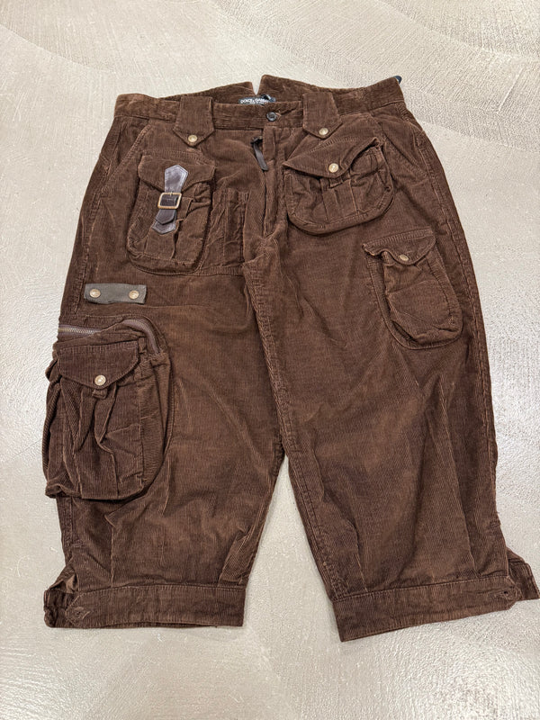 F/W2002 Dolce & Gabbana runway wide cargo shorts