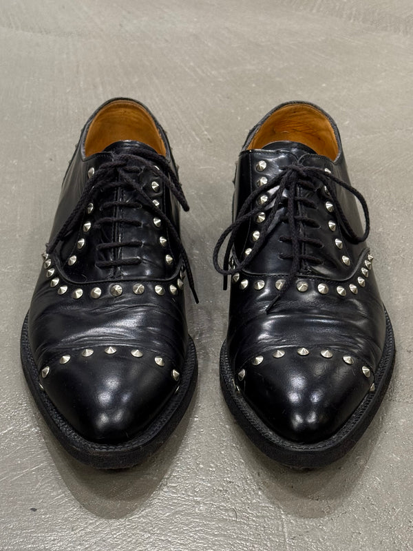 2010s Comme des Garçons studded leather derby shoes