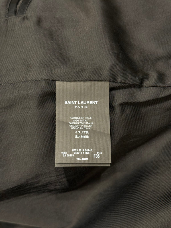 2014 Saint Laurent by Hedi Slimane teddy varsity jacket