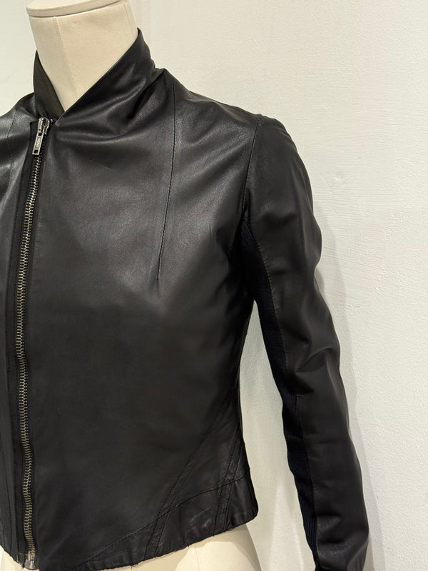 Rick Owens cropped leather jacket