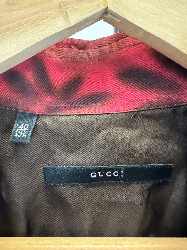 SS2001 Gucci by Tom Ford Chrysanthemum silk shirt