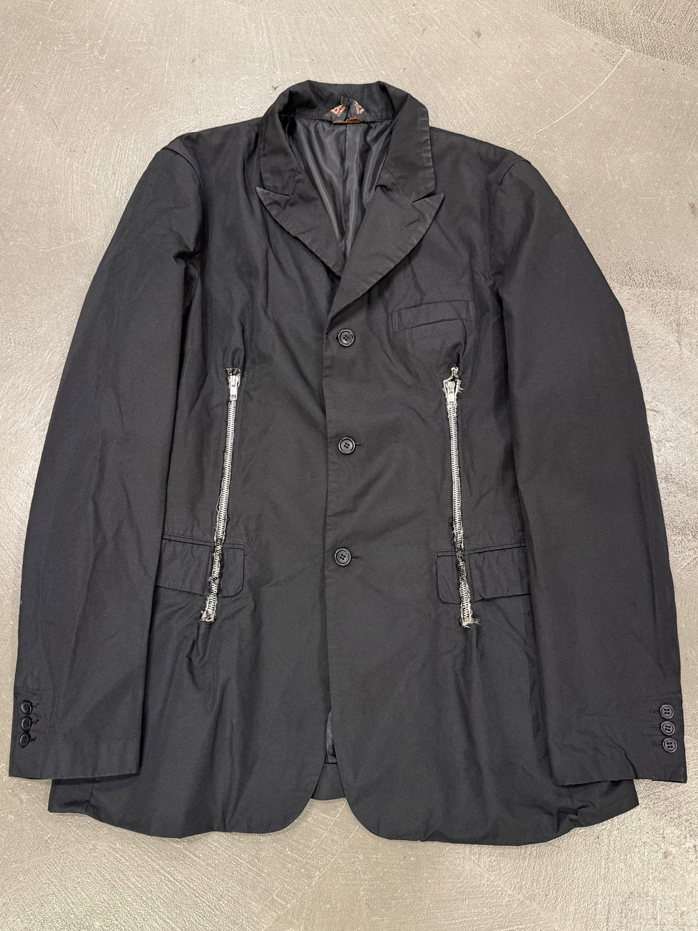 Comme des Garçons double zapper nylon coat