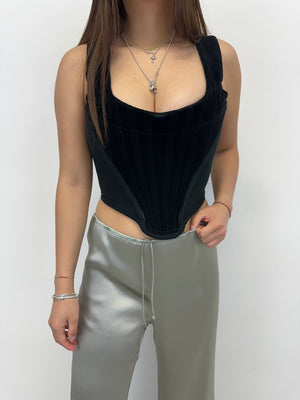 A/W 1989 Vivienne Westwood velvet corset bustier