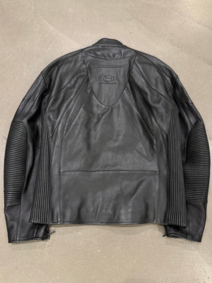 A/W2023 Balenciaga panelled leather moto biker jacket