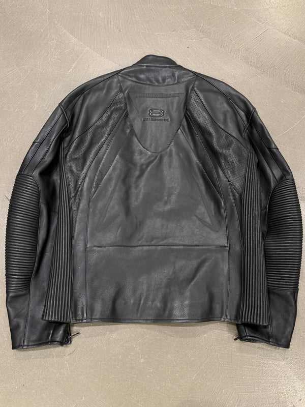 A/W2023 Balenciaga panelled leather moto biker jacket