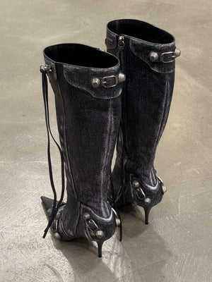 Balenciaga heeled city boots - new