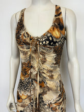 Load image into Gallery viewer, SS2004 Roberto Cavalli feather print silk dress
