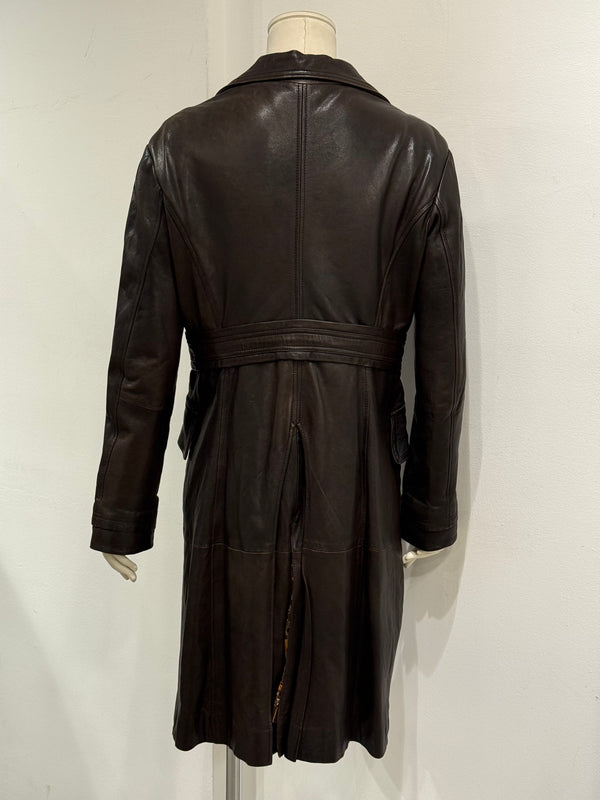 A/W2006 Dolce & Gabbana long leather napoleon jacket