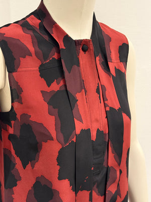 2010s Gucci sleeveless bow-tie blouse