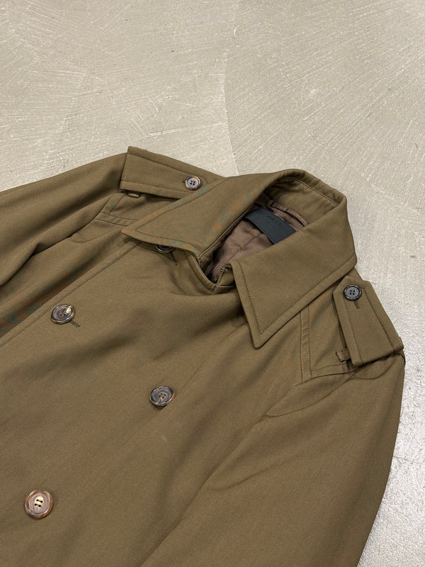 2000s Prada brown double-breasted jacket