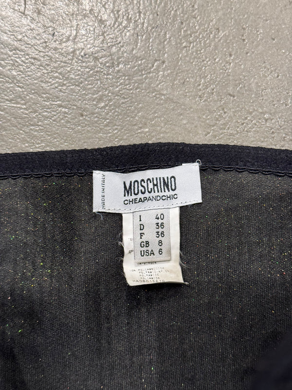 1990s Moschino wool lace corset