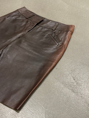 2000s Loewe leather shorts