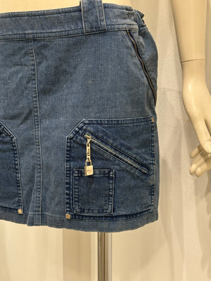 S/S2004 Christian Dior by Galliano runway mini zipper skirt