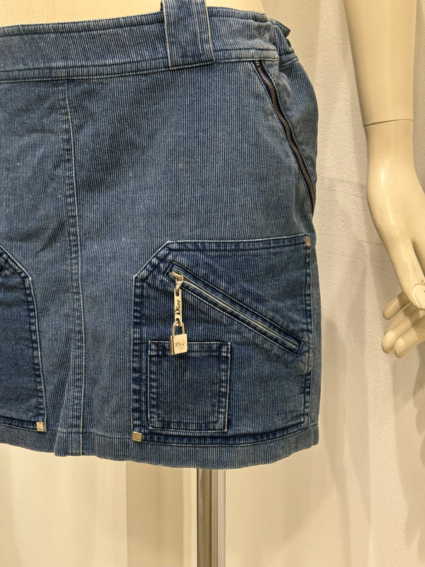 S/S2004 Christian Dior by Galliano runway mini zipper skirt