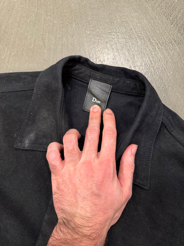 2000s Dior by Hedi Slimane faded raw cotton jacket