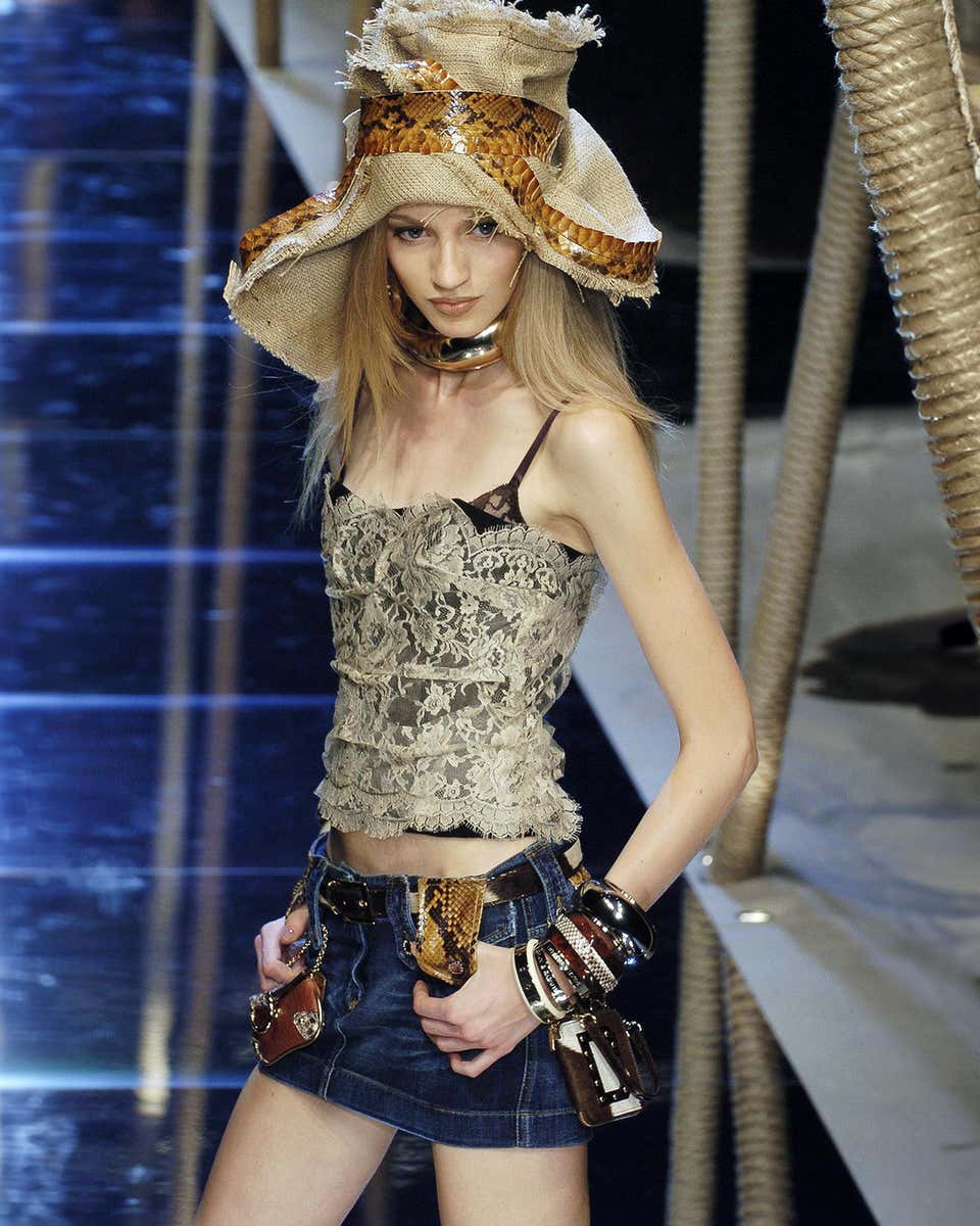 S/S2005 Dolce & Gabbana lace corset top
