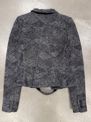 2000s Emporio Armani wool sample textured geometric jacket