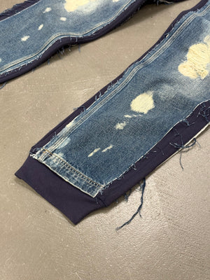 2000s Dolce & Gabbana hybrid denim sweatpants