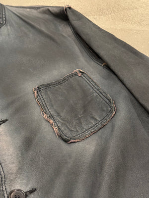 2010s Comme des Garçons pigskin faded leather jacket