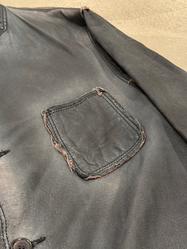 2010s Comme des Garçons pigskin faded leather jacket