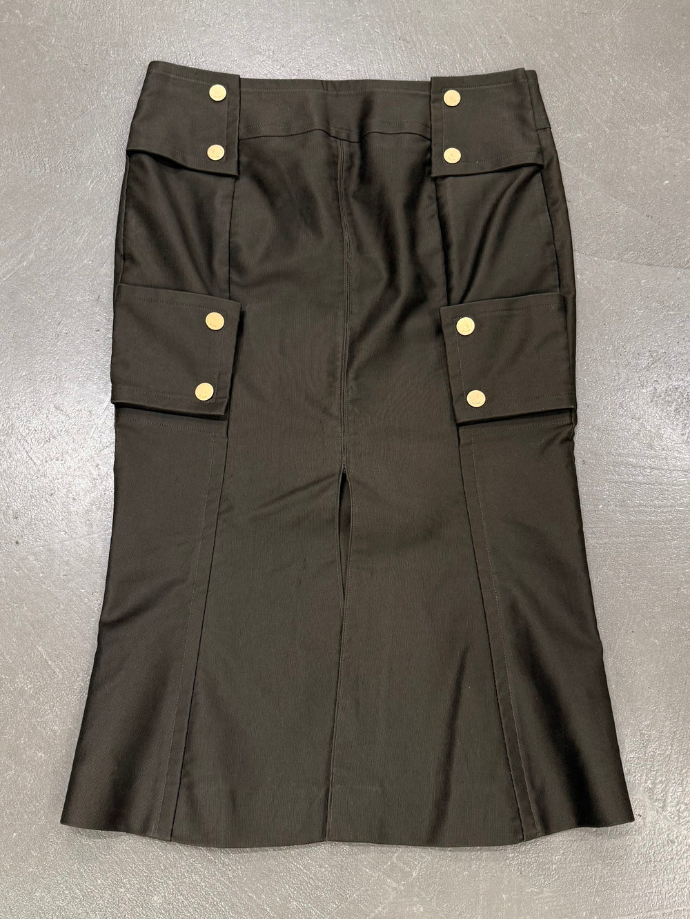 2003 Gucci by Tom Ford cargo midi skirt