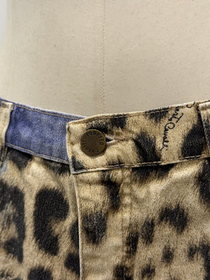 2000s Roberto Cavalli Leopard print mini skirt