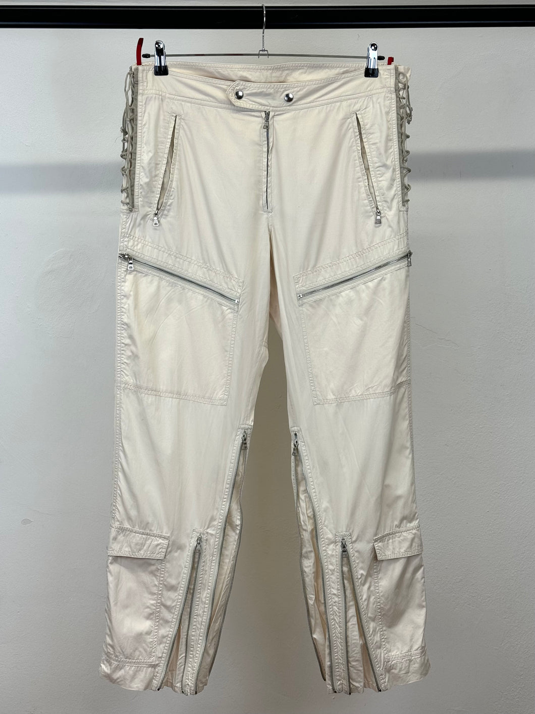 A/W1999 Prada zipper laced astro biker cargo pants