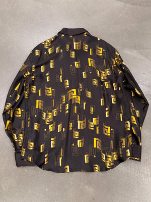 1990s Gianni Versace geometric silk shirt