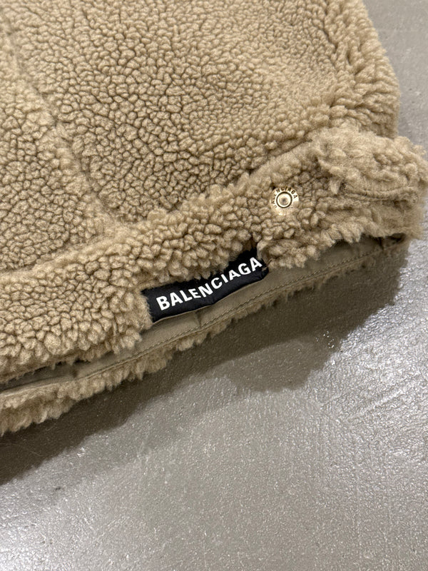 2022 Balenciaga oversized trucker fleece jacket