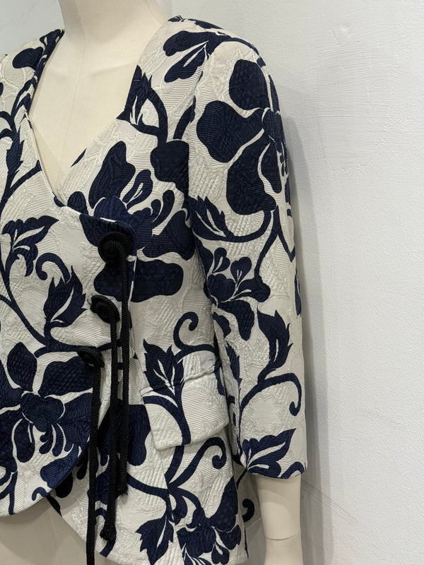 1980s Christian Dior boutique floral embroidery jacket