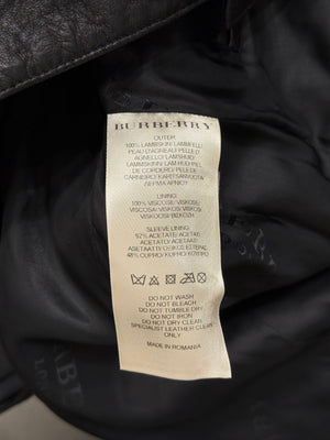 2000s Burberry leather military jacket