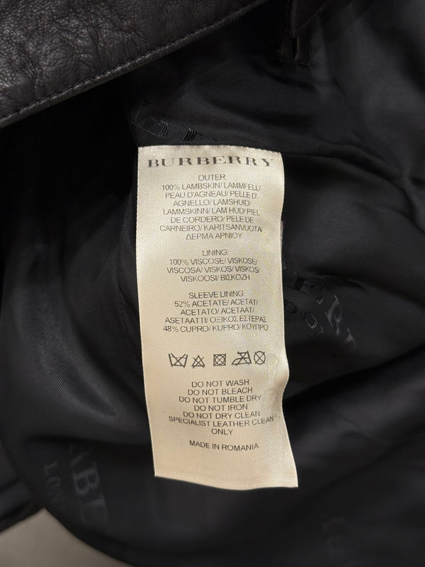 2000s Burberry leather military jacket
