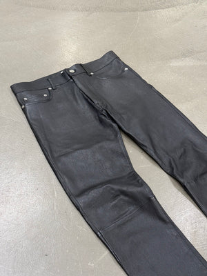 2013 Saint Laurent by Hedi Slimane stretchy leather skinny pants