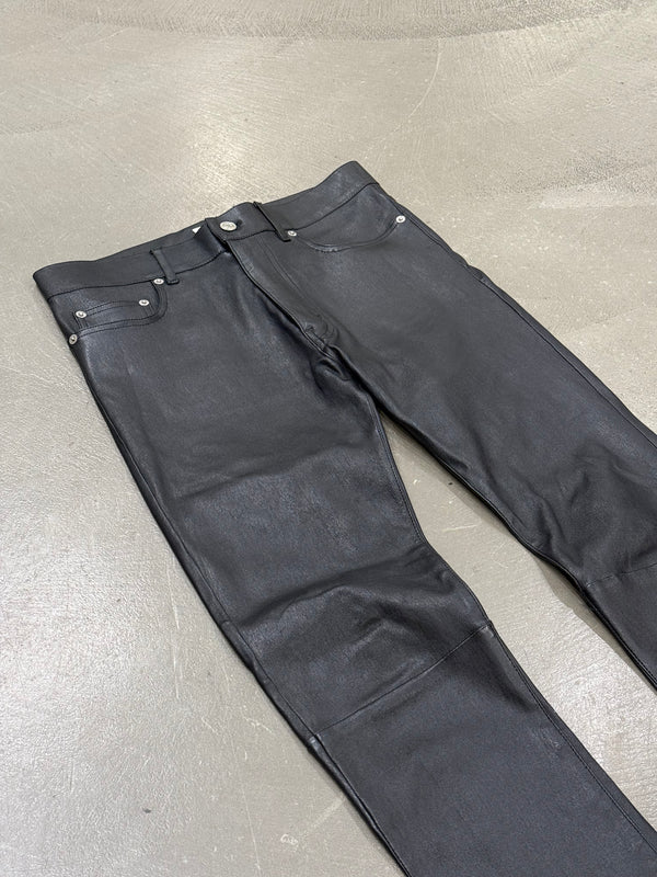 2013 Saint Laurent by Hedi Slimane stretchy leather skinny pants