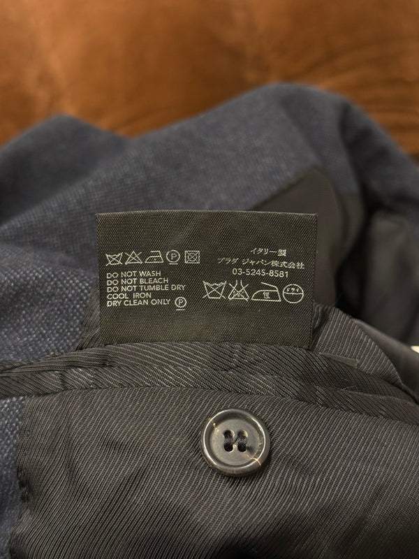 2000s Prada denim single breasted blazer