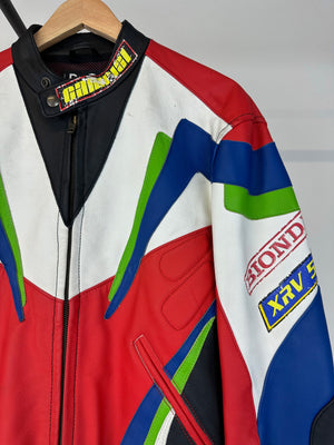 SS2004 Dolce & Gabbana leather biker racing jacket