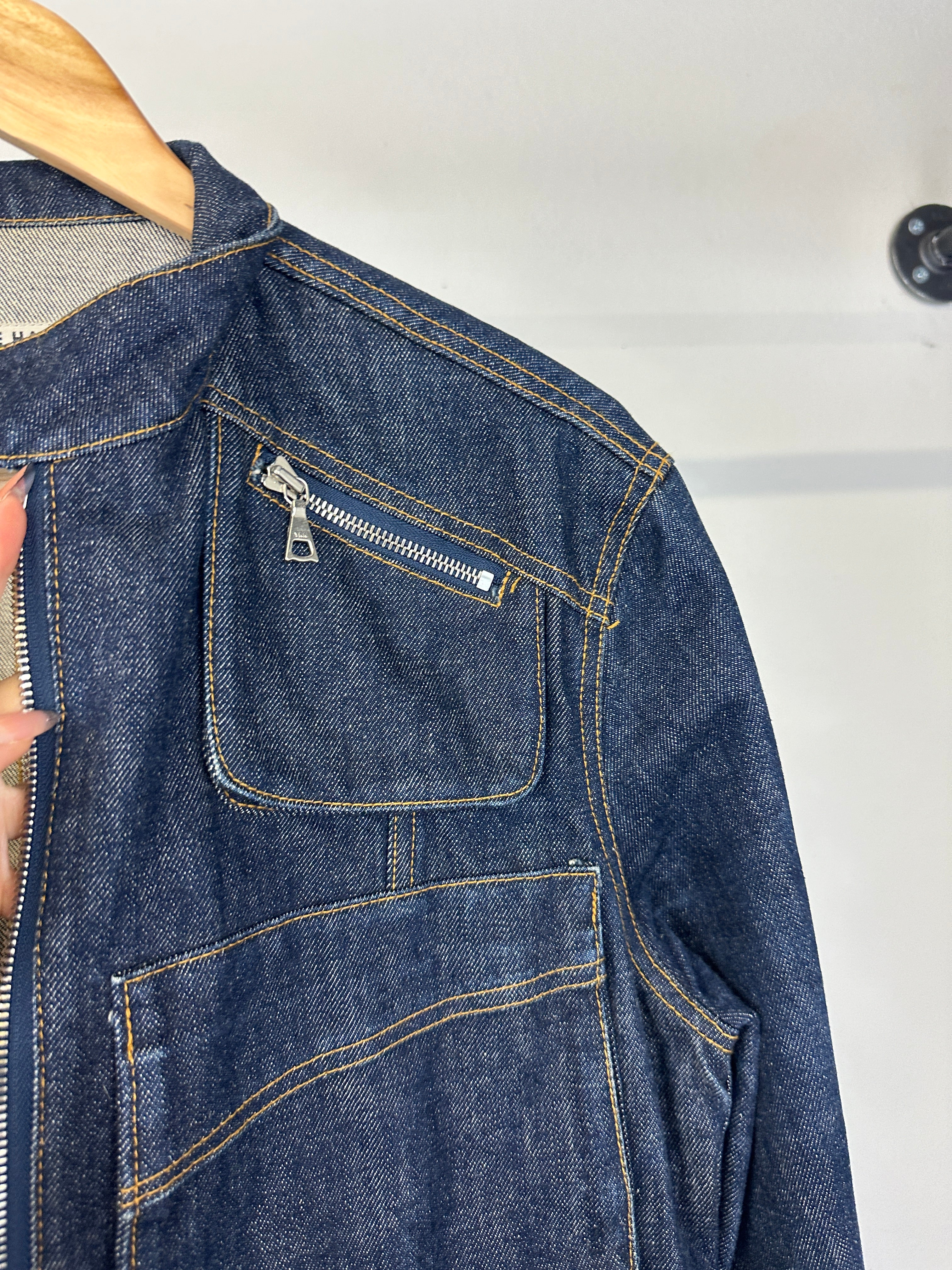 1990s Katharine Hamnett London cargo denim jacket