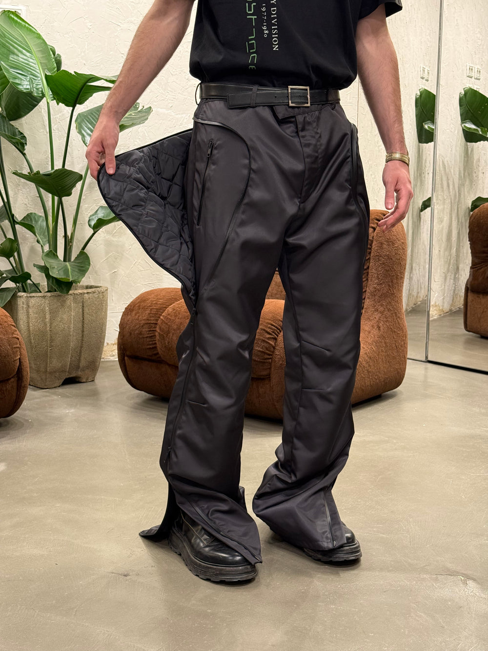 2020 Bottega Veneta ’Butterfly’ Zip Nylon Pants