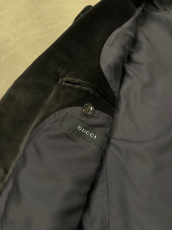 1990s Gucci by Tom Ford velour blazer jacket