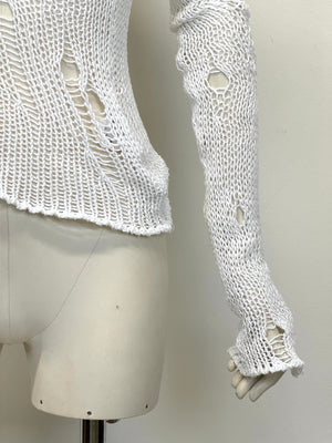 2000s D&G ripped distressed sweater knit