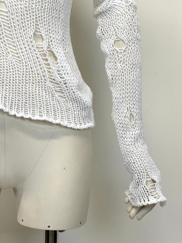 2000s D&G ripped distressed sweater knit