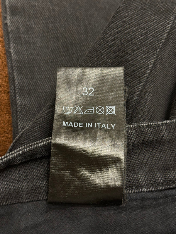 S/S2019 Raf Simons tape zip straight-leg jeans