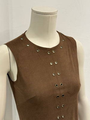 2000s Plein Sud suede set sleeveless top & pants