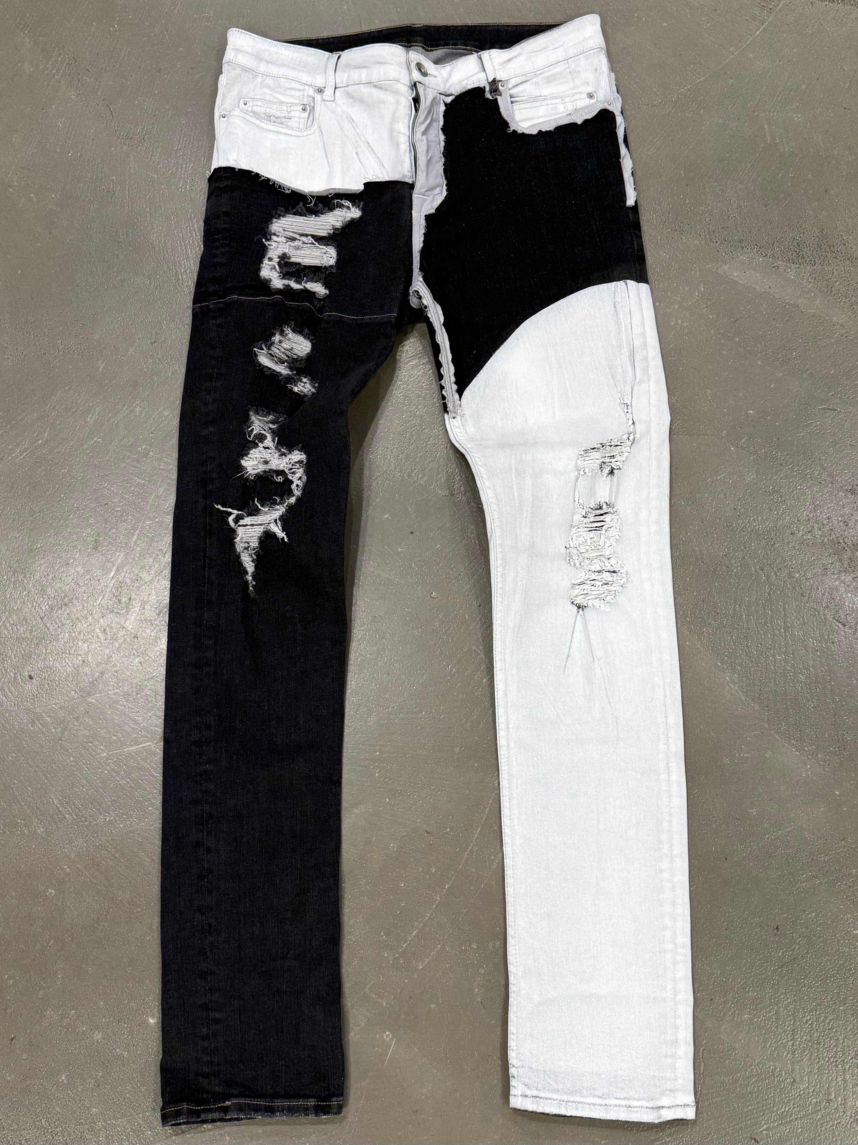 S⁄S2020 Rick Owens Tyrone painted sample jeans rick owens 20ss