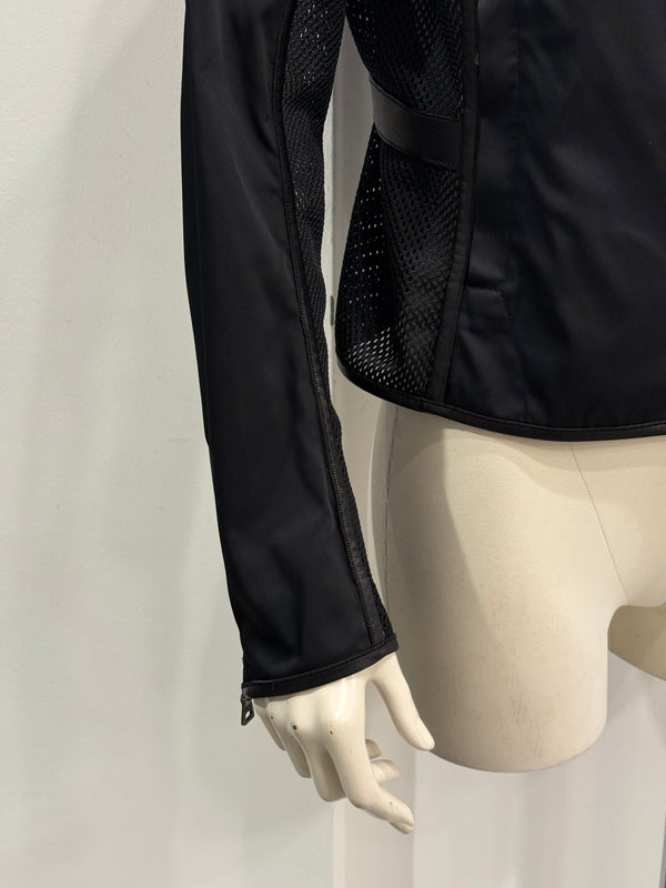 2000s Prada hybrid nylon jacket with leather trim